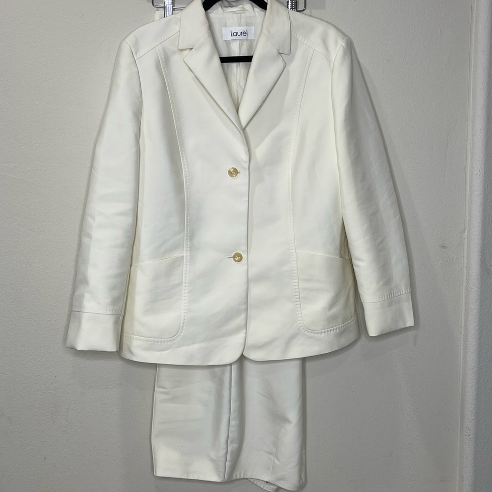 Escada Cream Blazer & Pants Set